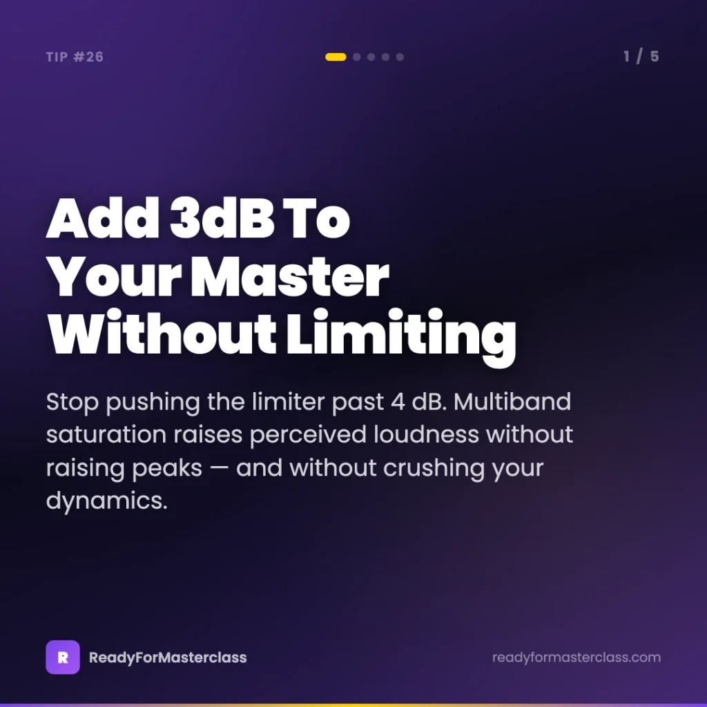 Add 3dB to your master without limiting