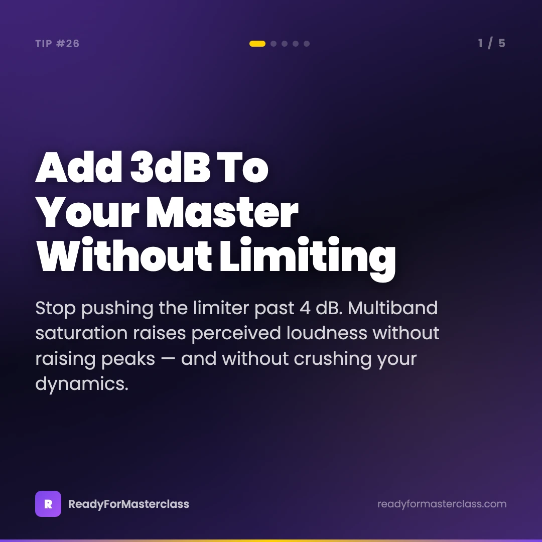 Add 3dB to your master without limiting