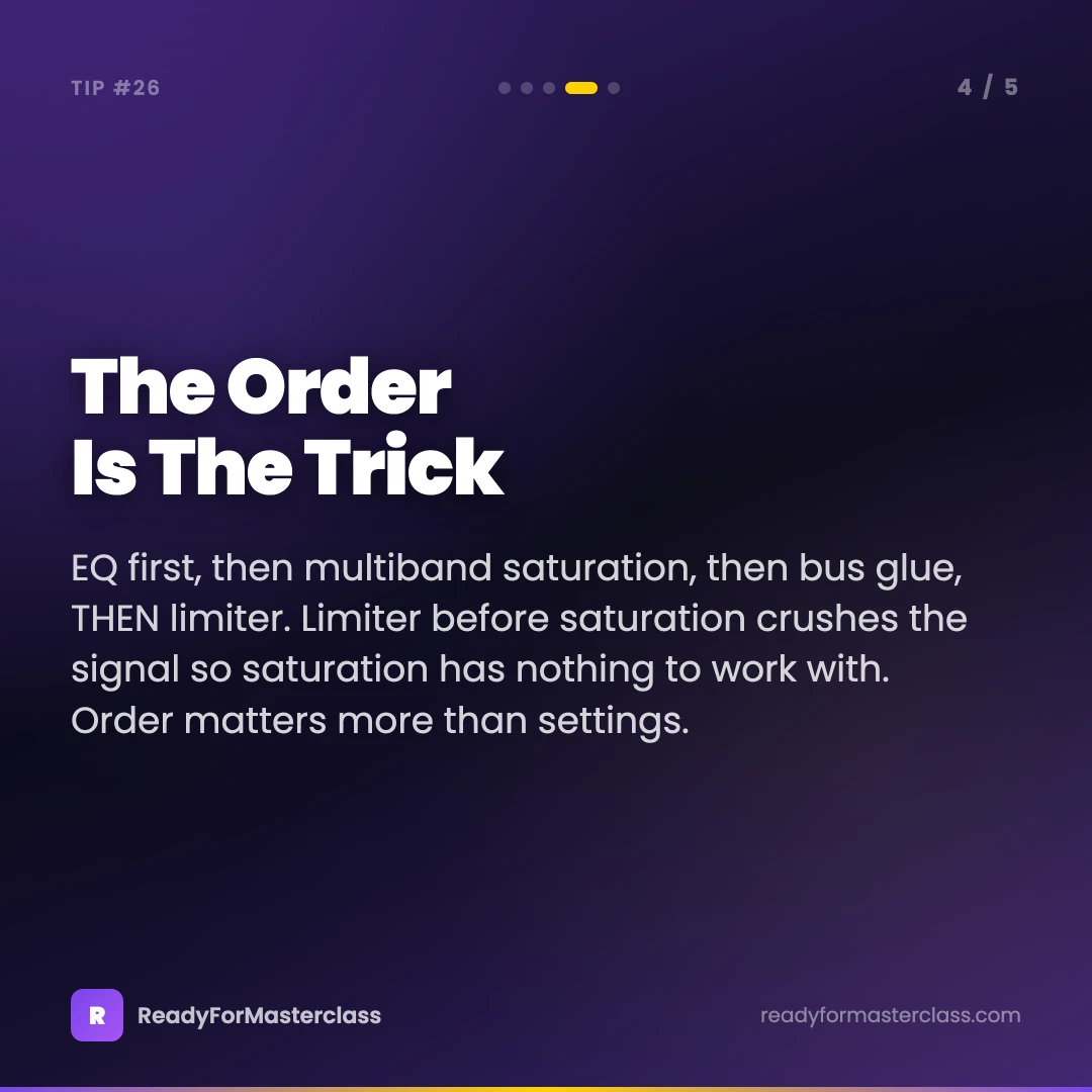 The order is the trick